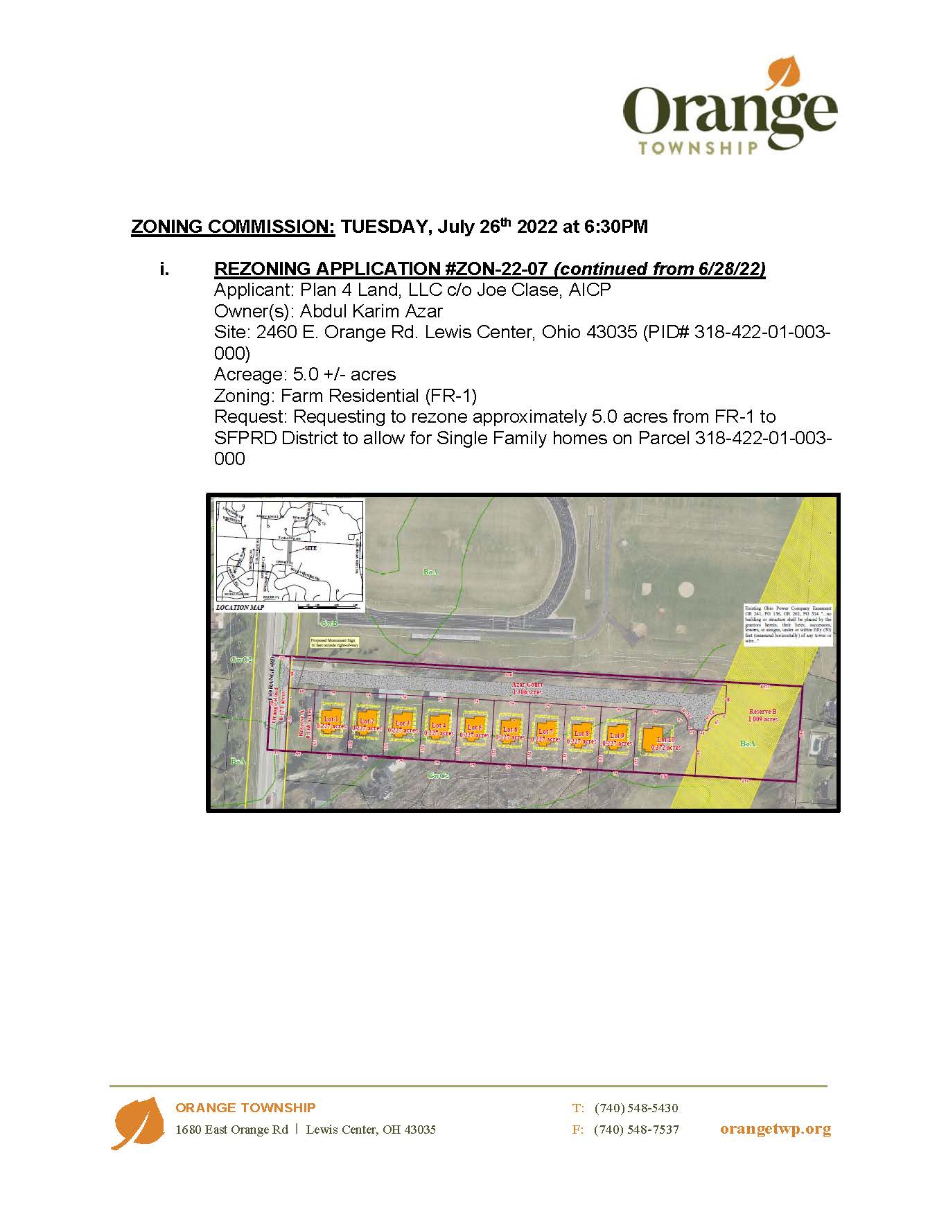 Zoning Commission Orange Township, OH Official site